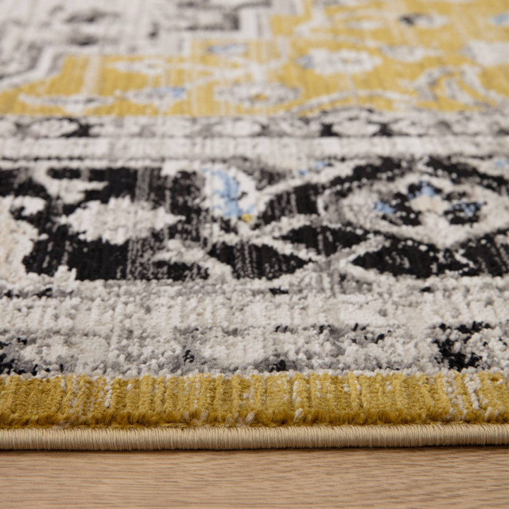 Tappeto Sovereign stilizzato giallo e grigio 200