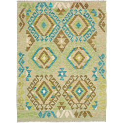 Hand Made Rug Kilim Afghanistan 104x140 Aqua Gr