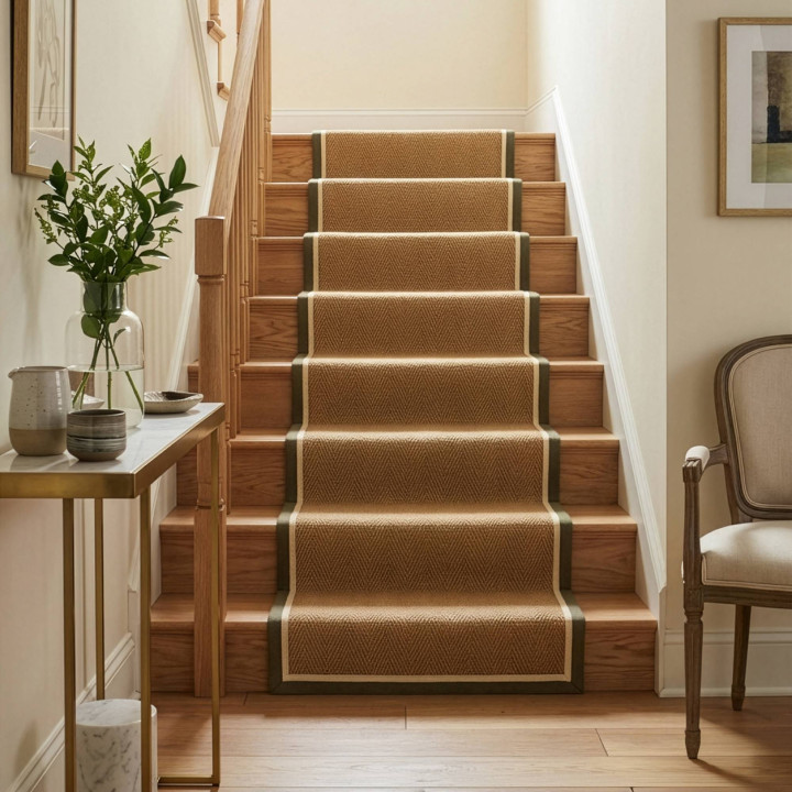 Rug Bordo geometric beige olive green white 240x