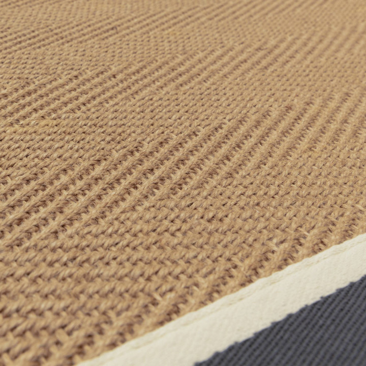 Tappeto Bordo geometrico beige e grigio scuro 12