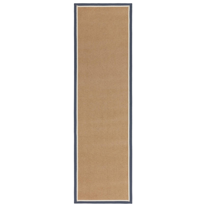 Tappeto Bordo geometrico beige e grigio scuro 12
