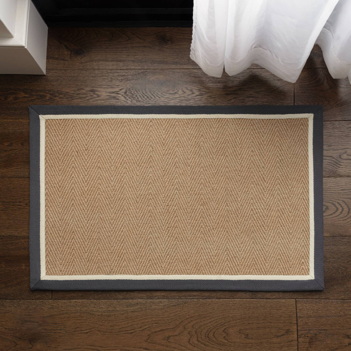 Rug Bordo geometric beige dark grey 120x170 cm