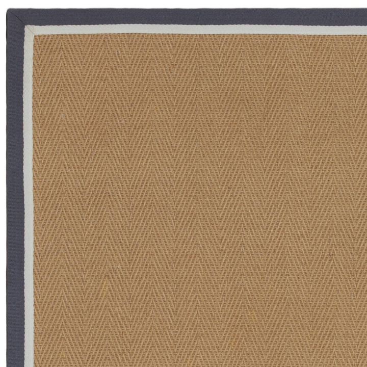 Tappeto Bordo geometrico beige e grigio 160x230