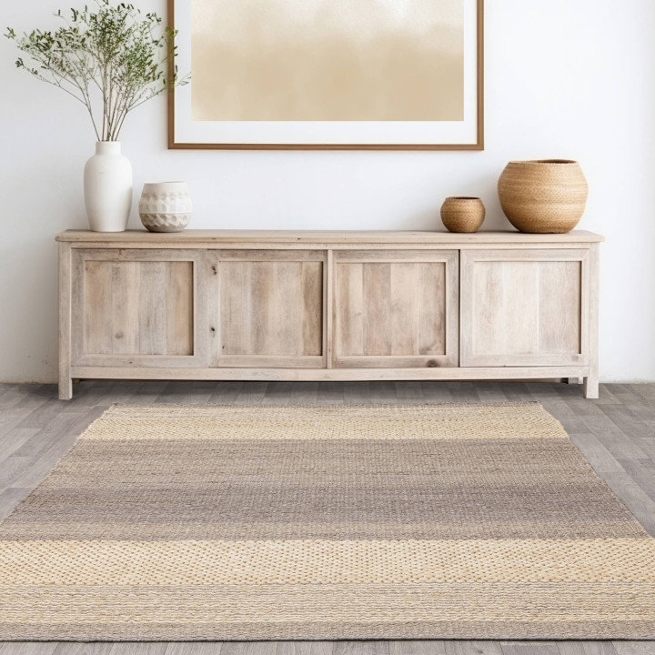 Rug Cedar geometric grey beige 160x230 cm