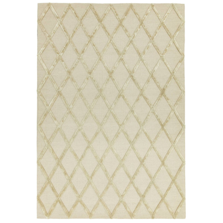 Tappeto Dixon geometrico giallo e beige 120x170