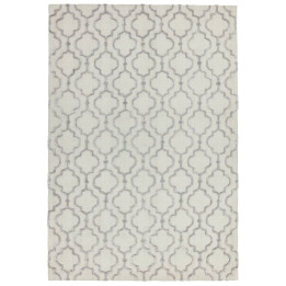 Tappeto Dixon geometrico grigio chiaro e beige 1