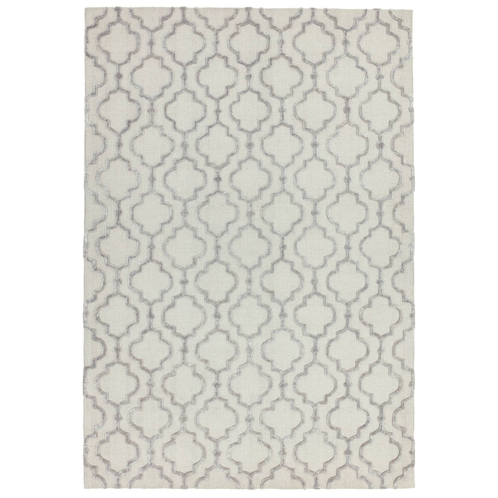 Rug Dixon geometric light grey beige 120x170 cm