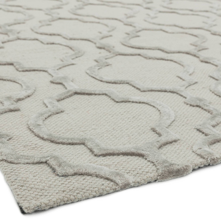 Rug Dixon geometric light grey beige 120x170 cm