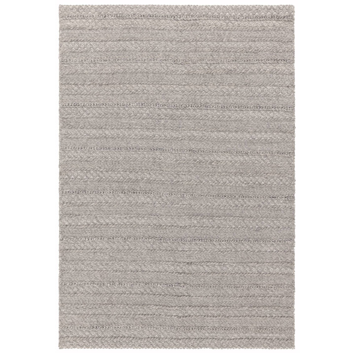 Rug Grayson plain light grey silver 160x230 cm