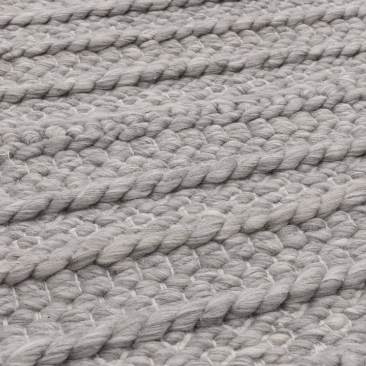Rug Grayson plain light grey silver 160x230 cm