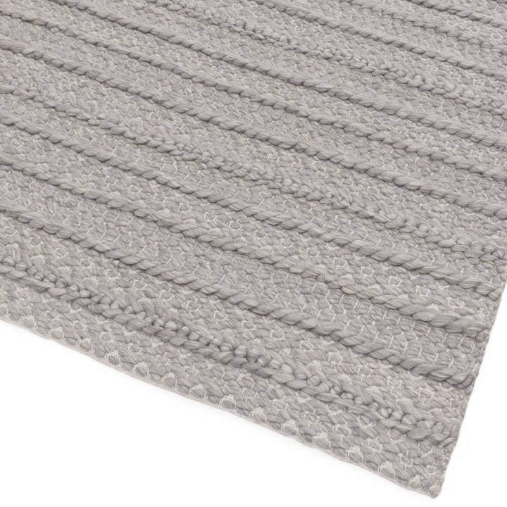 Rug Grayson plain light grey 200x290 cm