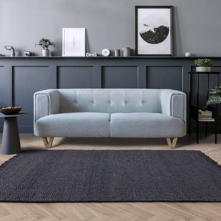 Rug Grove plain dark grey 200x290 cm