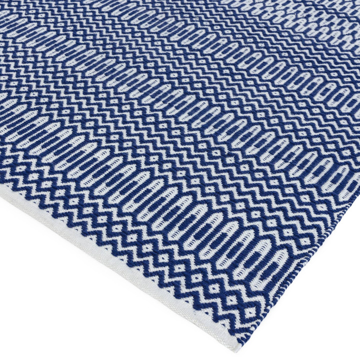 Rug Halsey geometric dark blue white 160x230 cm