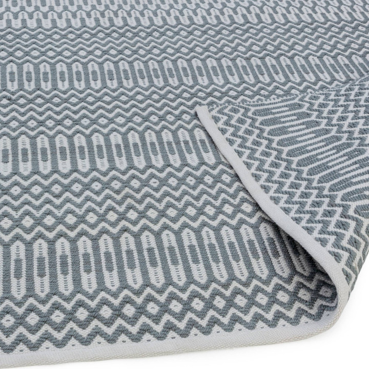 Rug Halsey geometric blue white 120x170 cm