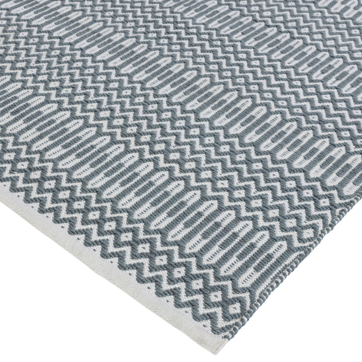 Rug Halsey geometric blue white 160x230 cm