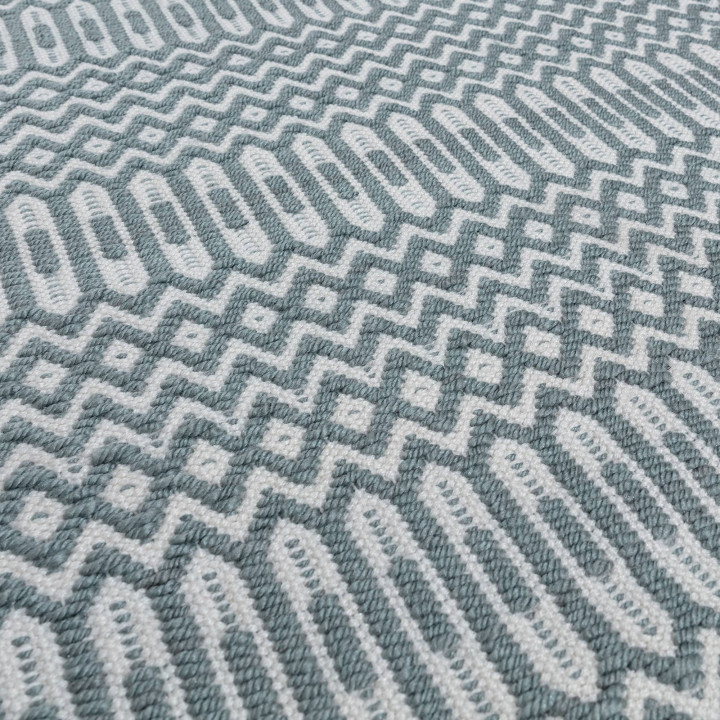 Tappeto Halsey geometrico blu e bianco 200x290 c