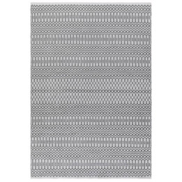 Rug Halsey geometric grey silver white 120x170 c