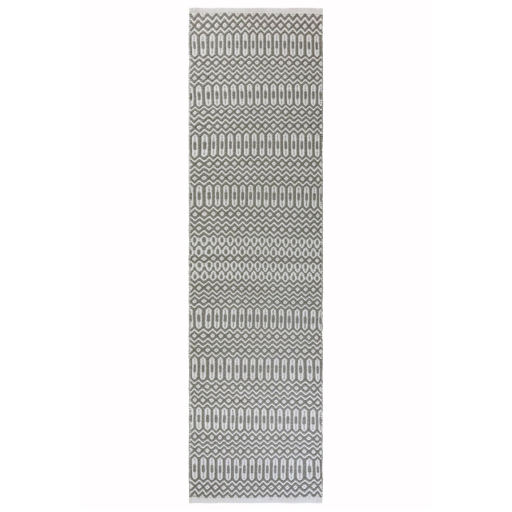 Tappeto Halsey geometrico grigio e argento 120x1