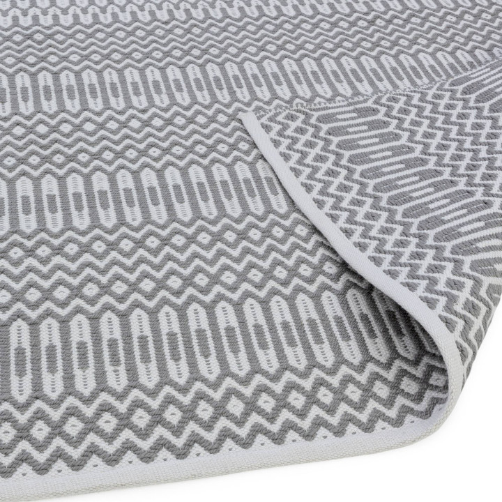 Rug Halsey geometric light grey dark grey silver