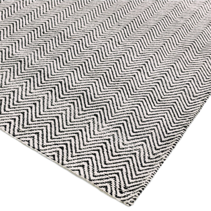Tappeto Ives geometrico nero e bianco 100x150 cm