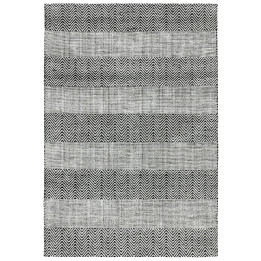 Tappeto Ives geometrico nero e bianco corsia 66x