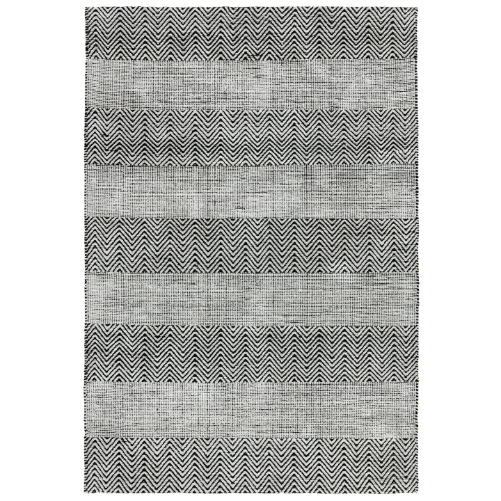 Rug Ives geometric black white 100x150 cm