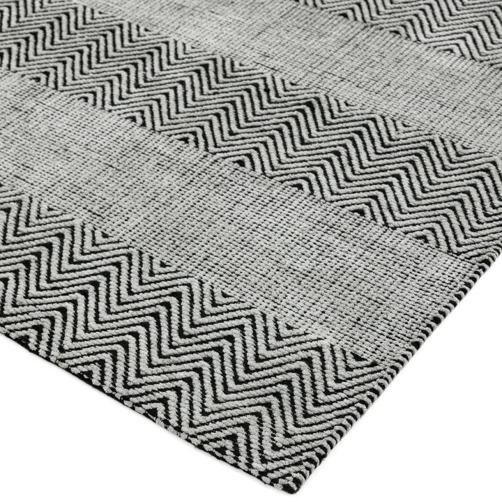 Tappeto Ives geometrico nero e bianco 100x150 cm