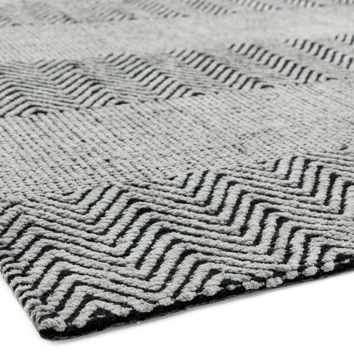 Rug Ives geometric black white 100x150 cm