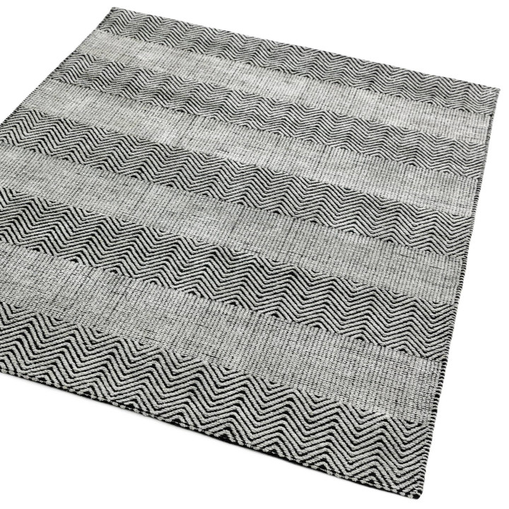 Tappeto Ives geometrico nero e bianco 160x230 cm