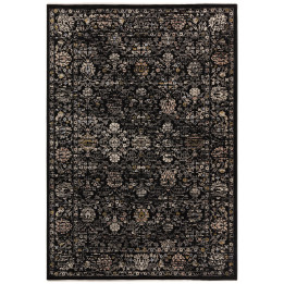 Tappeto Sovereign floreale nero e grigio 200x290