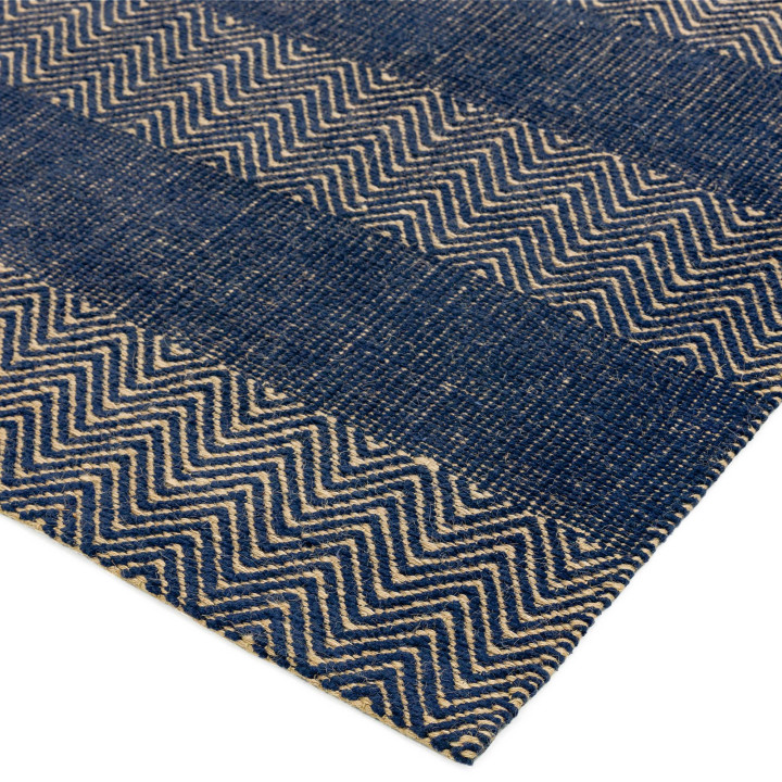 Rug Ives geometric blue beige 100x150 cm