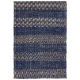 Rug Ives geometric dark blue beige 120x170 cm