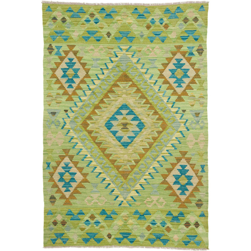 Hand Made Rug Kilim Afghanistan 101x147 Green T