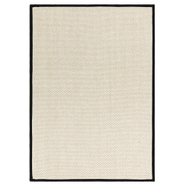 Tappeto Korra tinta unita beige e nero 120x170 c