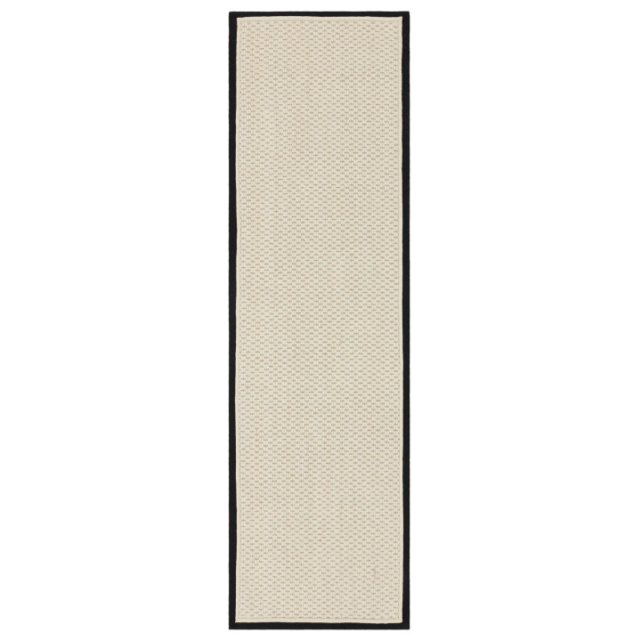 Tappeto Korra tinta unita beige e nero 120x170 c