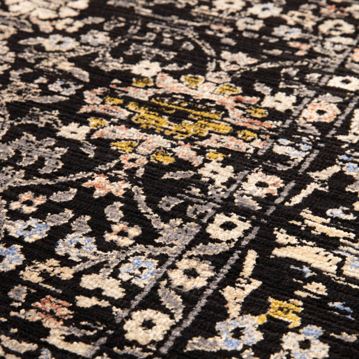 Rug Sovereign all-over floral black grey light p