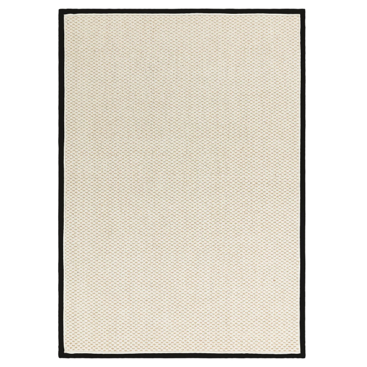 Rug Korra plain beige black 160x230 cm