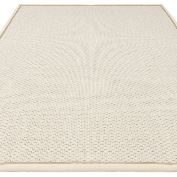 Rug Korra plain beige ivory 240x340 cm