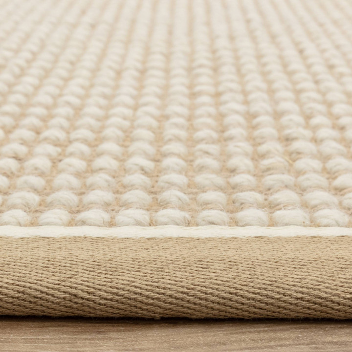Rug Korra plain beige rope natural 200x290 cm