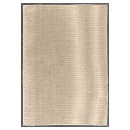 Rug Korra plain beige dark grey 120x170 cm