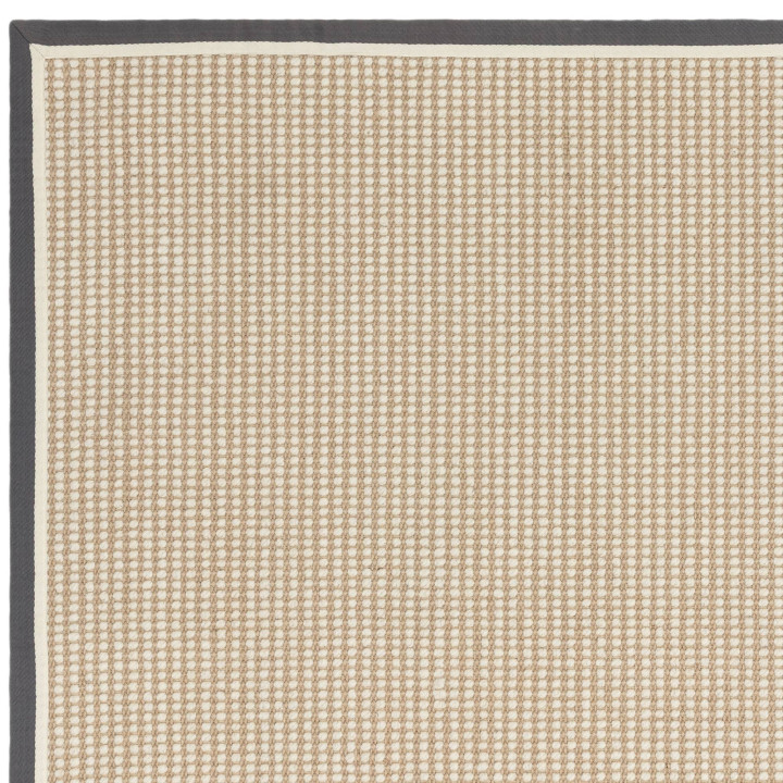 Rug Korra plain beige dark grey 120x170 cm