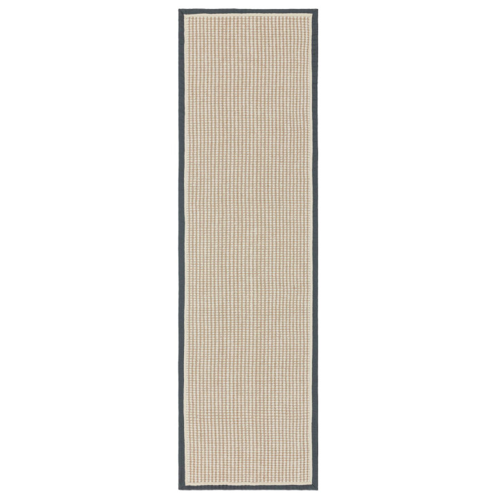Rug Korra plain beige dark grey 120x170 cm