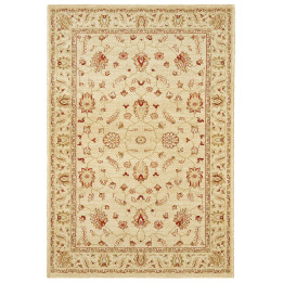 Rug Windsor floral with medallion beige dark red