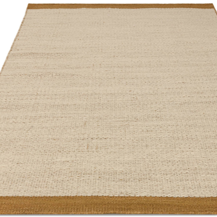 Tappeto Lima geometrico giallo oro e beige 120x1