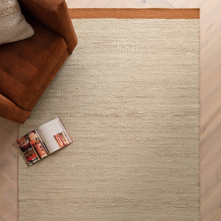 Rug Lima geometric beige orange 160x230 cm