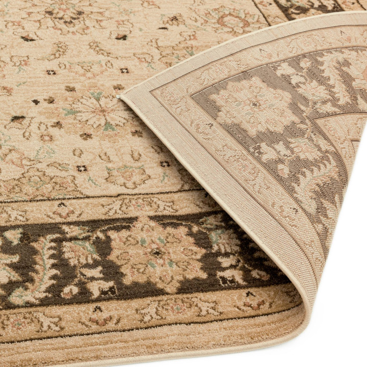 Rug Windsor all-over floral beige brown taupe sa