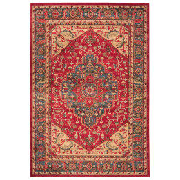 Rug Windsor floral with medallion red blue beige