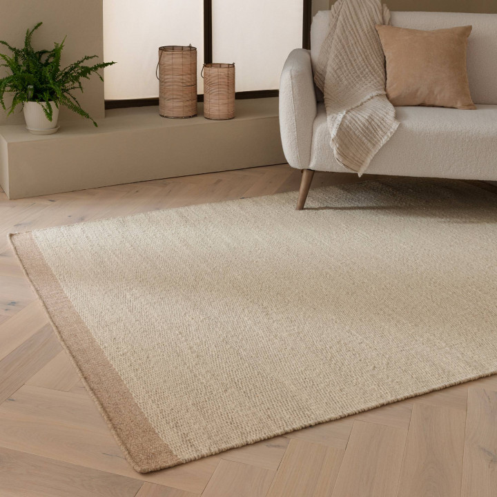 Tappeto Lima tinta unita beige e sabbia 200x290