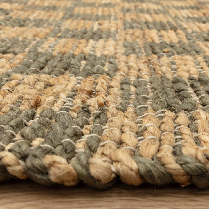 Rug Naturi geometric olive green beige 200x290 c