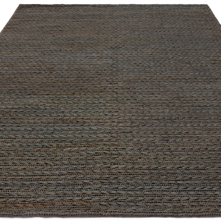 Rug Oakley plain black 200x290 cm